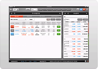 한화투자증권 Smart의 스마트폰 서버자동주문 주요화면 중 리스트화면입니다.